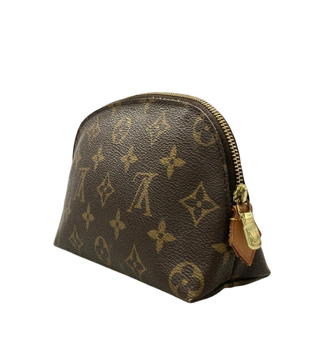 Louis Vuitton Pouch Pochette Cosmetic Monogram Canvas Leather Brown - Picture 2 of 8